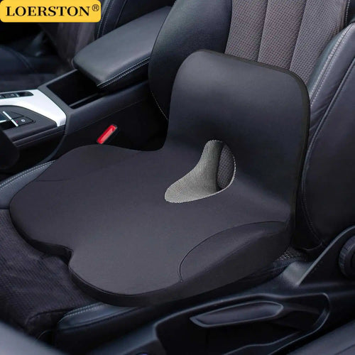 Memory Foam Seat & Lumbar Support Cushion Set – Orthopedic Ergonomic Back Relief