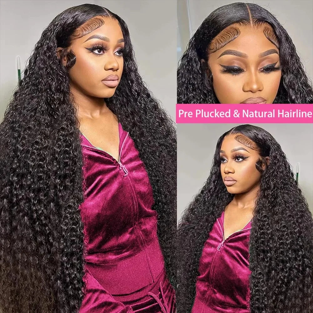 HD Lace Front Wig – Water Deep Wave Curly 250% Density