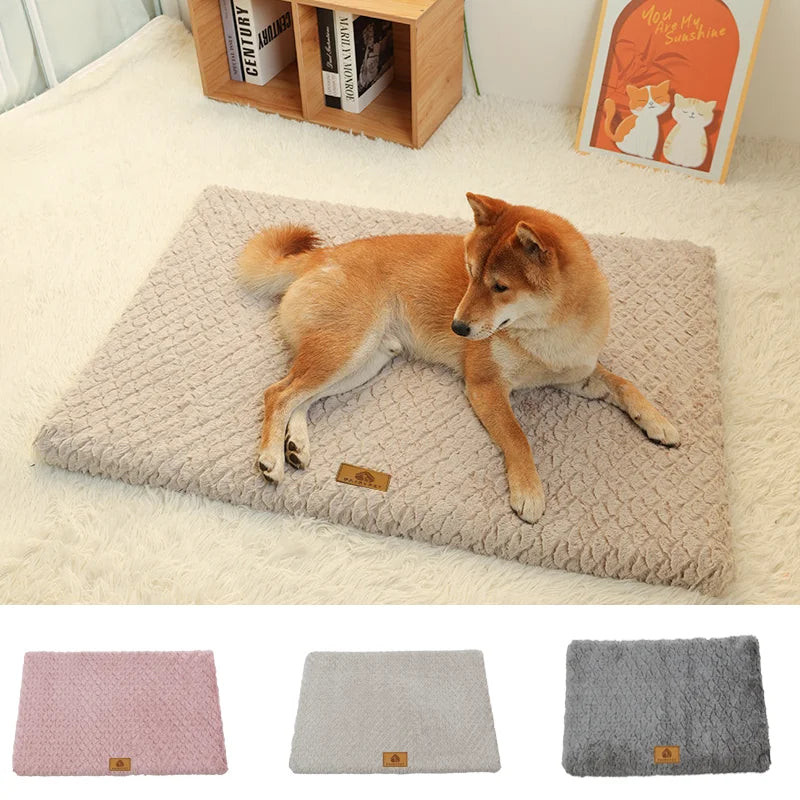 Orthopedic Dog Bed Mat – Washable Faux Fur, Waterproof & Anti-Slip