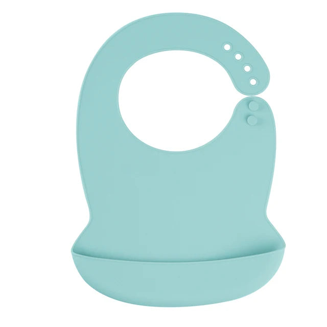 Silicone Baby Bib with Food Catcher – Waterproof & Soft
