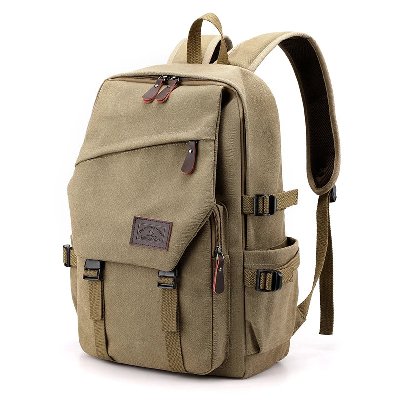 Large Capacity Canvas Travel Backpack for Men