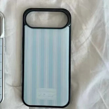 Grid Pattern Silver Edge Epoxy Anti Drop iPhone Case