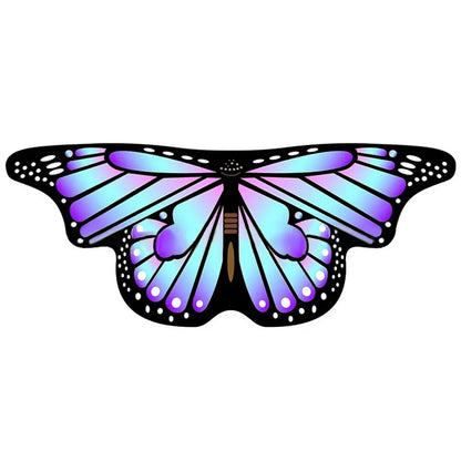 Kids Butterfly Wings Cape – Girls Fairy Costume Shawl