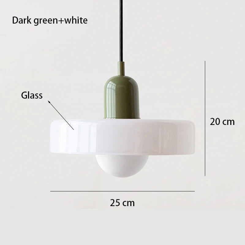 Nordic Glass Bauhaus Pendant Light – Retro Chandelier for Dining Room, Bedroom & Cafe