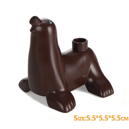 Animal Building Block Figures – Duplo-Compatible Wildlife & Farm Animals