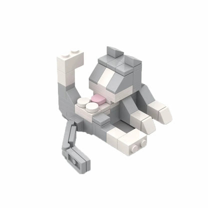 Cat Building Blocks MOC Set – Cute Animal Brick Figure for Kids