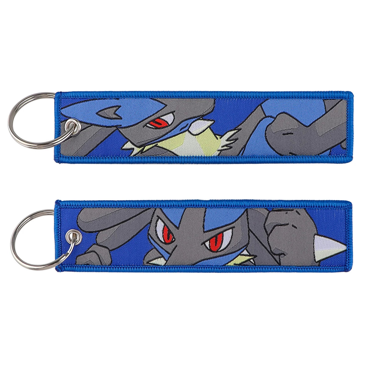 Anime Embroidered Keychain - Cute Cartoon Jet Tag Key Ring