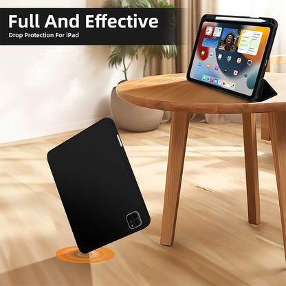 iPad Case with Pencil Holder – Slim Trifold Smart Cover