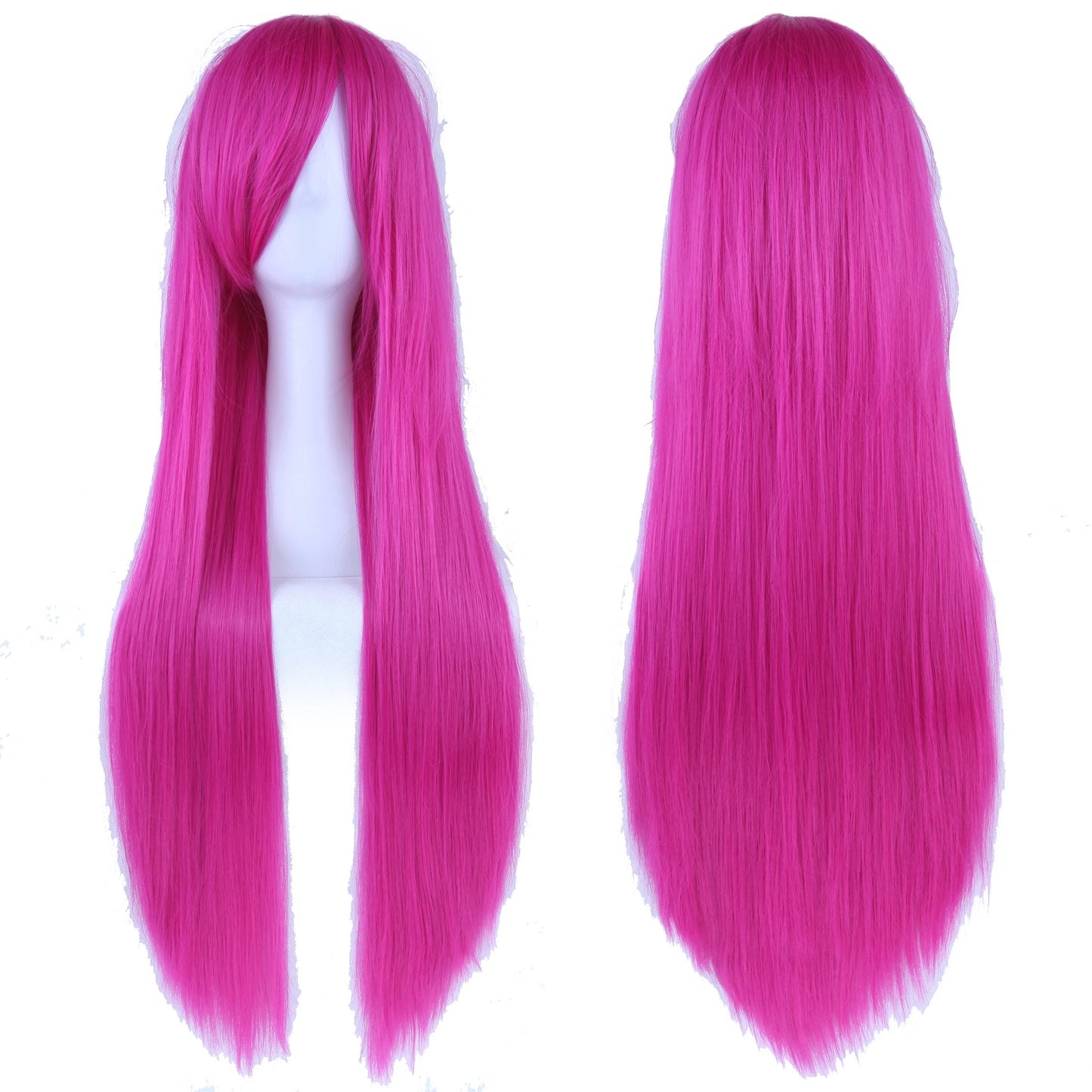 80cm Long Synthetic Cosplay Wig – Straight Hair, 36 Colors