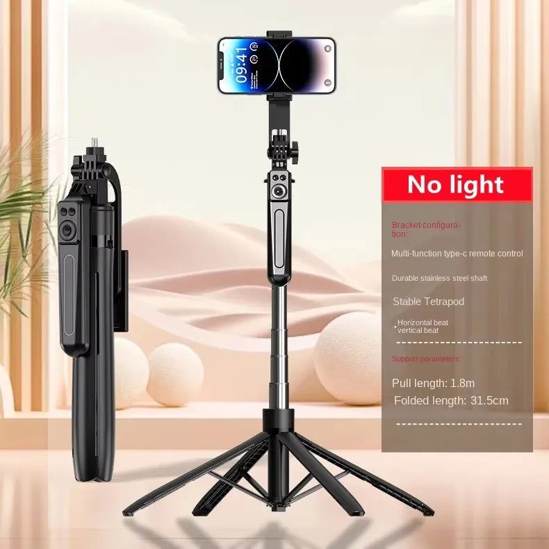 Bluetooth Selfie Stick Tripod 1.8m with Dual Fill Lights & Remote