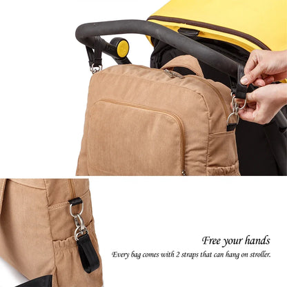 Diaper Backpack Large Capacity Corduroy Mom Bag