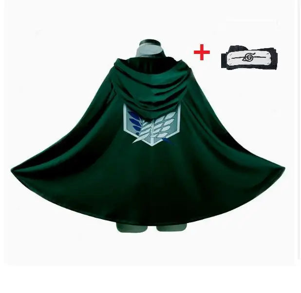 Attack on Titan Scouting Legion Cosplay Cloak Cape with Headband