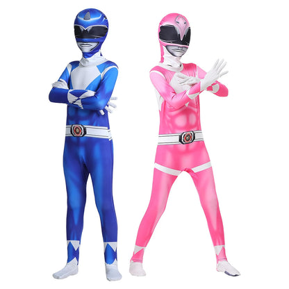 Power Rangers Cosplay Costume – Kids Superhero Bodysuit Sizes 110–190