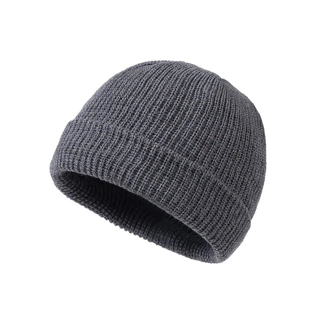 Knit Winter Beanie – Unisex Solid Color Warm Hat