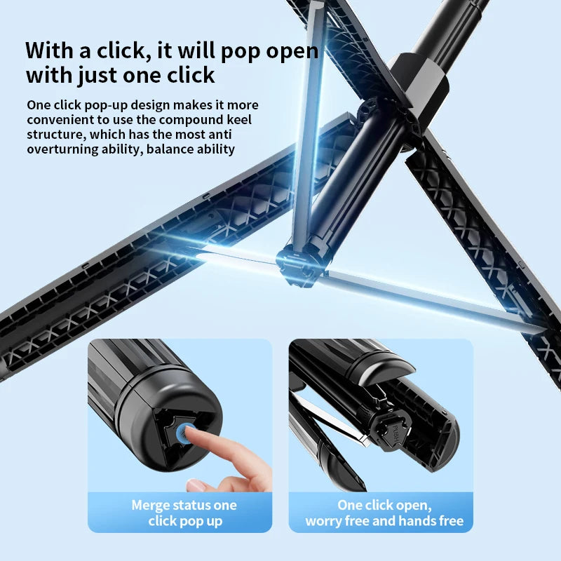 360° AI Face Tracking Selfie Stick Tripod with Remote