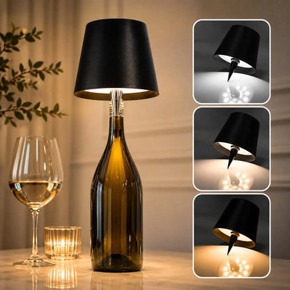 Wine Bottle Lamp – Rechargeable LED Cordless Touch Dimmer