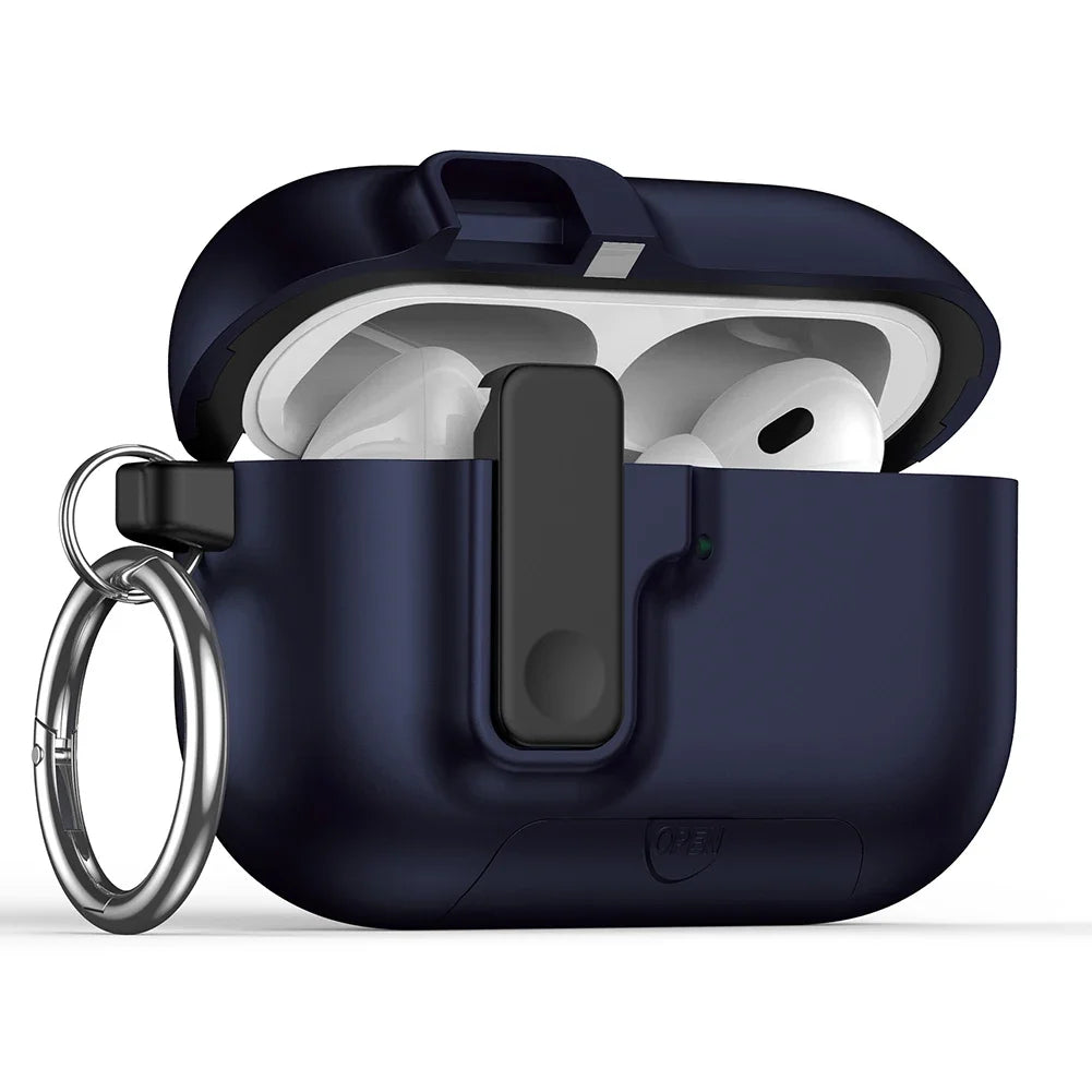 AirPods Case with Auto Lock, Kickstand & Keychain Ring – Protective Cover