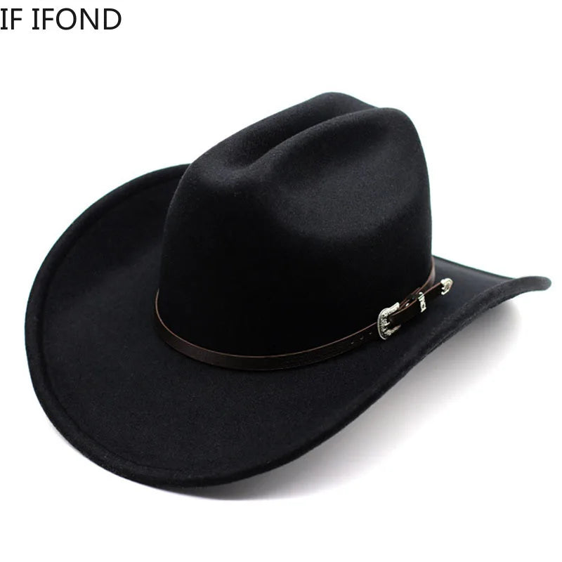 Cowboy Hat – Unisex Vintage Western Wide Brim Hat