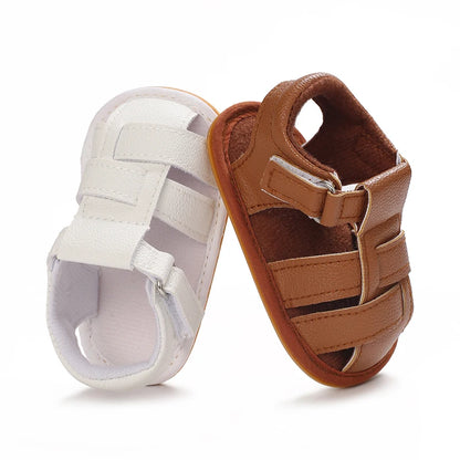 Baby First Walker Sandals – Soft Sole Closed-Toe Unisex (0-18 Months)
