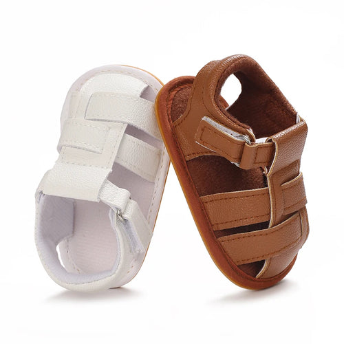 Baby First Walker Sandals – Soft Sole Closed-Toe Unisex (0-18 Months)
