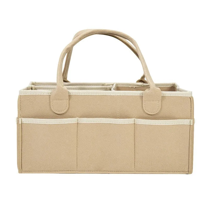 Baby Diaper Caddy Organizer – Large Felt Storage Bag