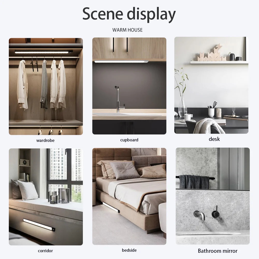 USB Rechargeable Motion Sensor LED Light – Cabinet & Wardrobe