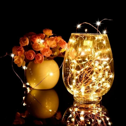 Copper Wire LED Fairy String Lights for Christmas & Party Decor