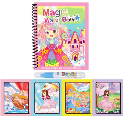 Magic Water Drawing Book for Kids with Water Pen