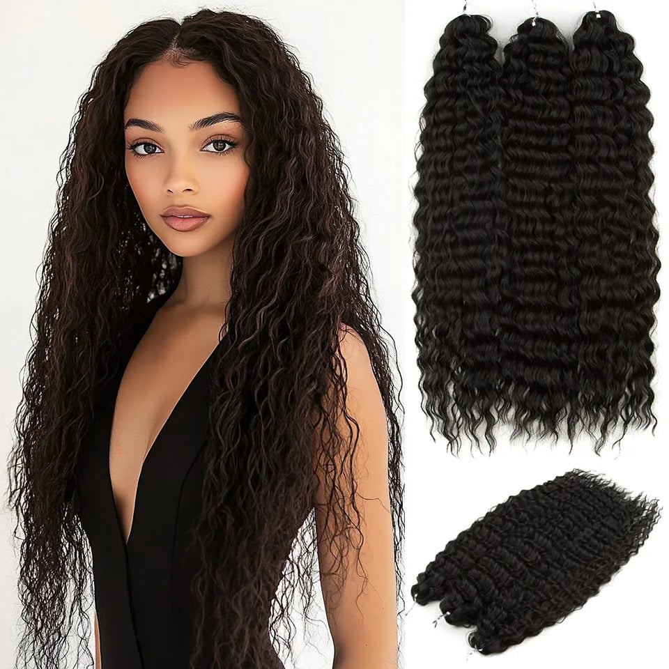 Water Wave Crochet Braiding Hair – Ariel Curl 22 Inch