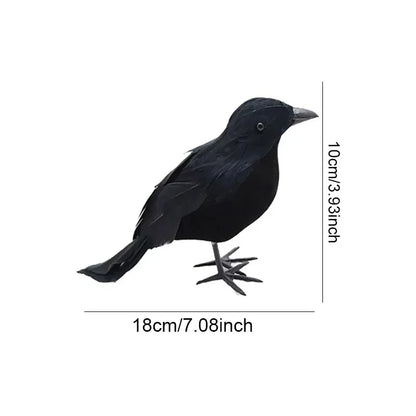 Realistic Artificial Crow Halloween Decoration – 1 or 3pcs