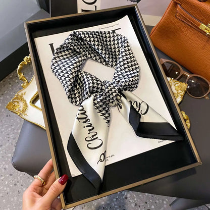 Silk Square Scarf for Women – 70cm Satin Neck Tie, Hair Bandana & Shawl Wrap