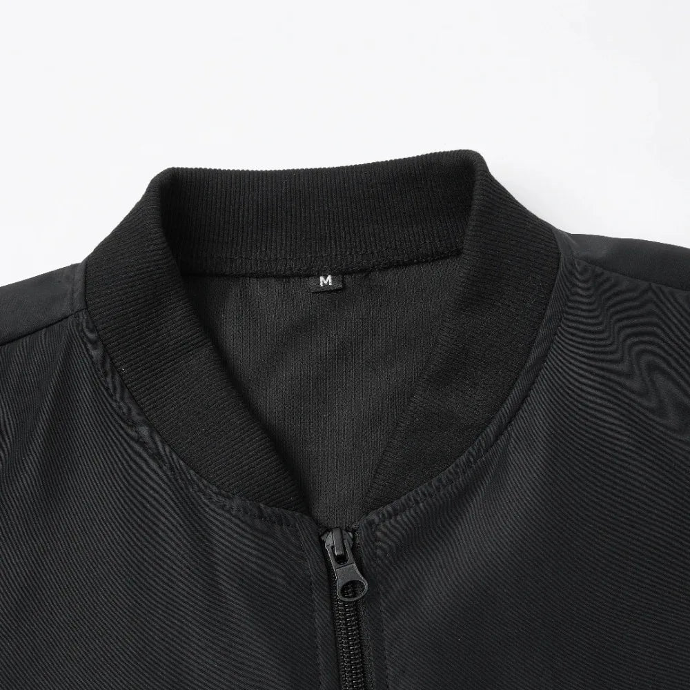Men's Bomber Jacket – Casual Baseball Collar Lightweight Zip-Up Coat