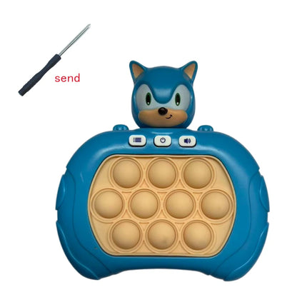 Quick Push Pop It Game Console – Cartoon Character Light & Sound