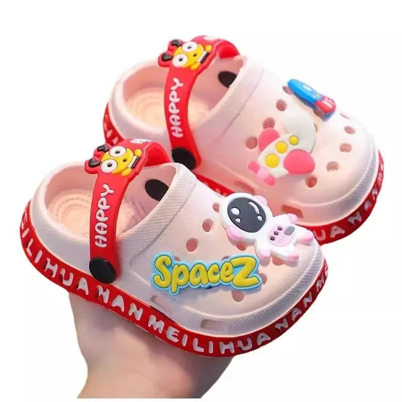 Kids Cartoon Closed-Toe Clog Sandals – Soft Anti-Slip Baby Shoes