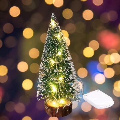 Mini LED Christmas Tree – Tabletop Artificial Snow Frost Decoration