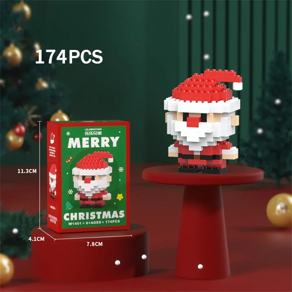 Christmas Mini Building Blocks Toy Set – Festive Holiday Gift