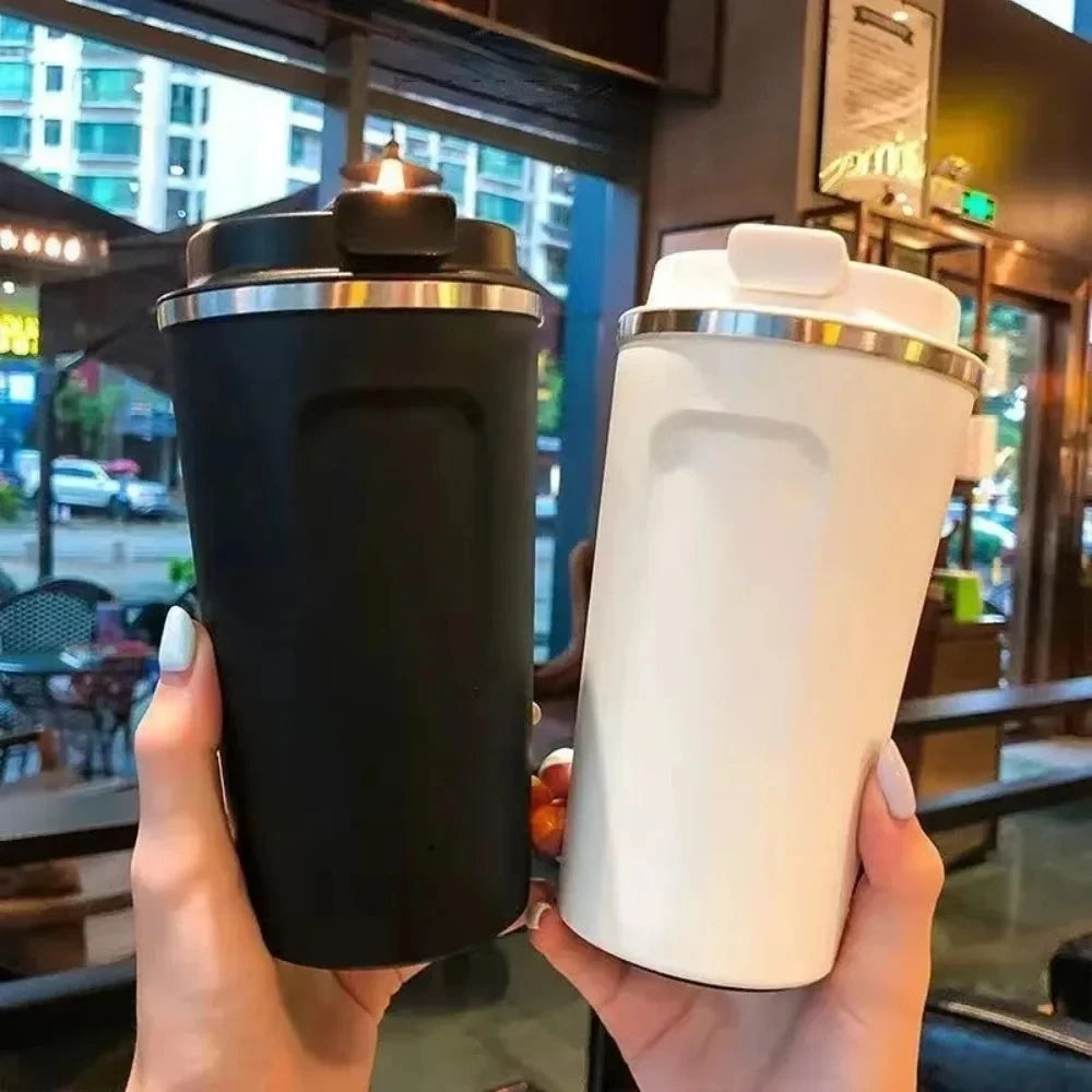 Stainless Steel Travel Coffee Mug – Leak-Proof Vacuum Thermos 380ml & 510ml