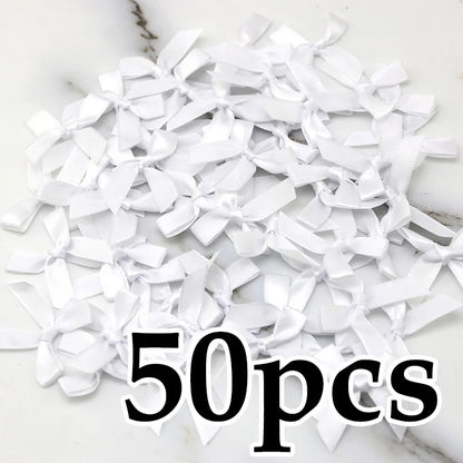 Satin Ribbon Bows 50pcs for DIY Crafts & Gift Wrapping
