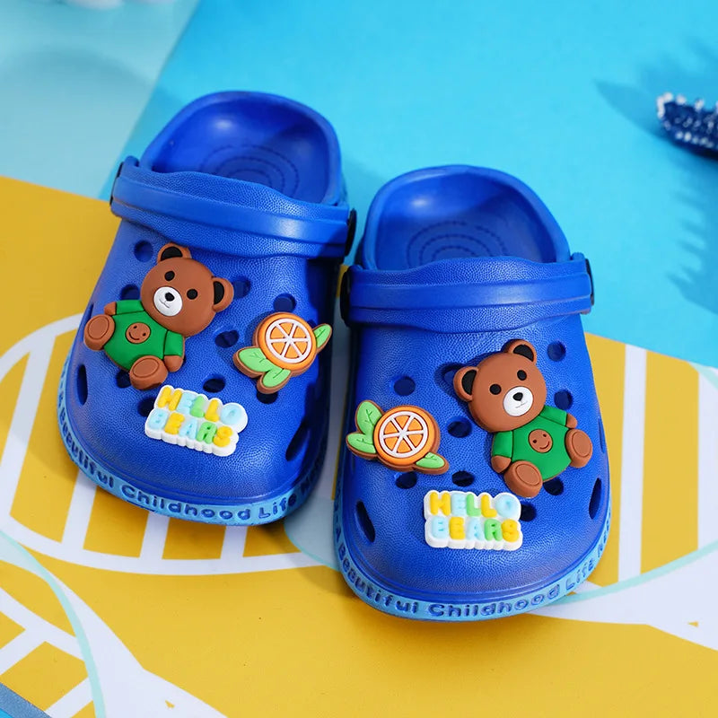 Kids Cartoon Clog Sandals – Soft Sole Non-Slip Summer Shoes