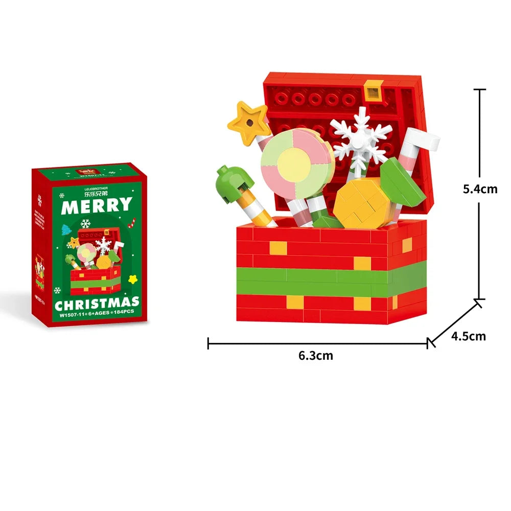 Christmas Mini Building Blocks Toy Set – Festive Holiday Gift