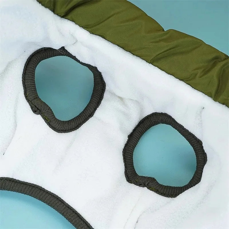 Waterproof Winter Dog Jacket with Built-In Harness