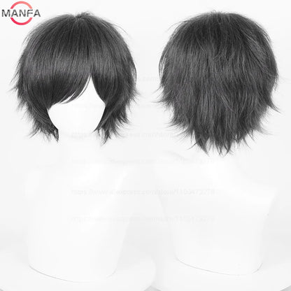 Short Straight Anime Cosplay Wig 30cm Multi-Color Unisex