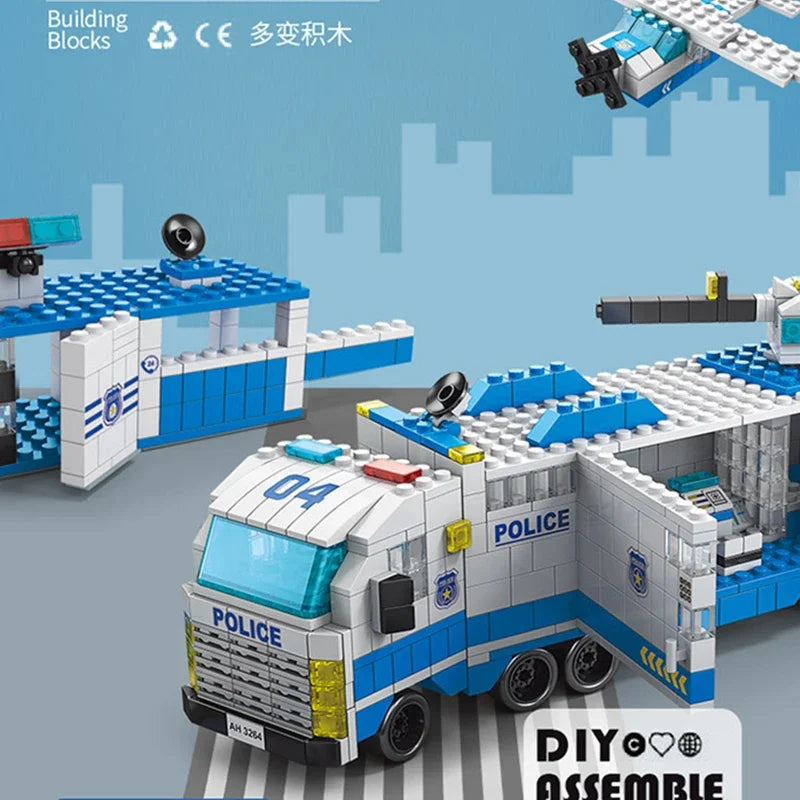 Police City Building Blocks Set – 6-in-1 Model Kit