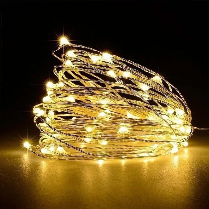 LED Fairy String Lights – Waterproof Copper Wire for Christmas, Wedding & Party