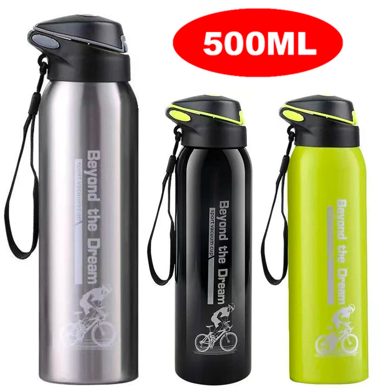 Insulated Cycling Water Bottle Stainless Steel 500ml