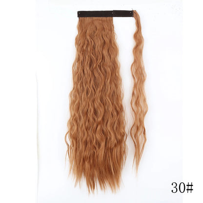 Wrap Around Ponytail Extension Synthetic Straight Hair 22-34 Inch