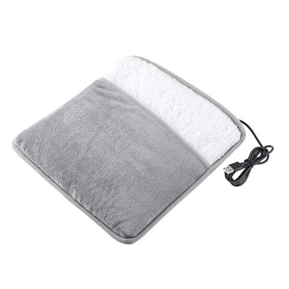 USB Electric Foot Warmer Heating Pad – Soft Plush Fleece