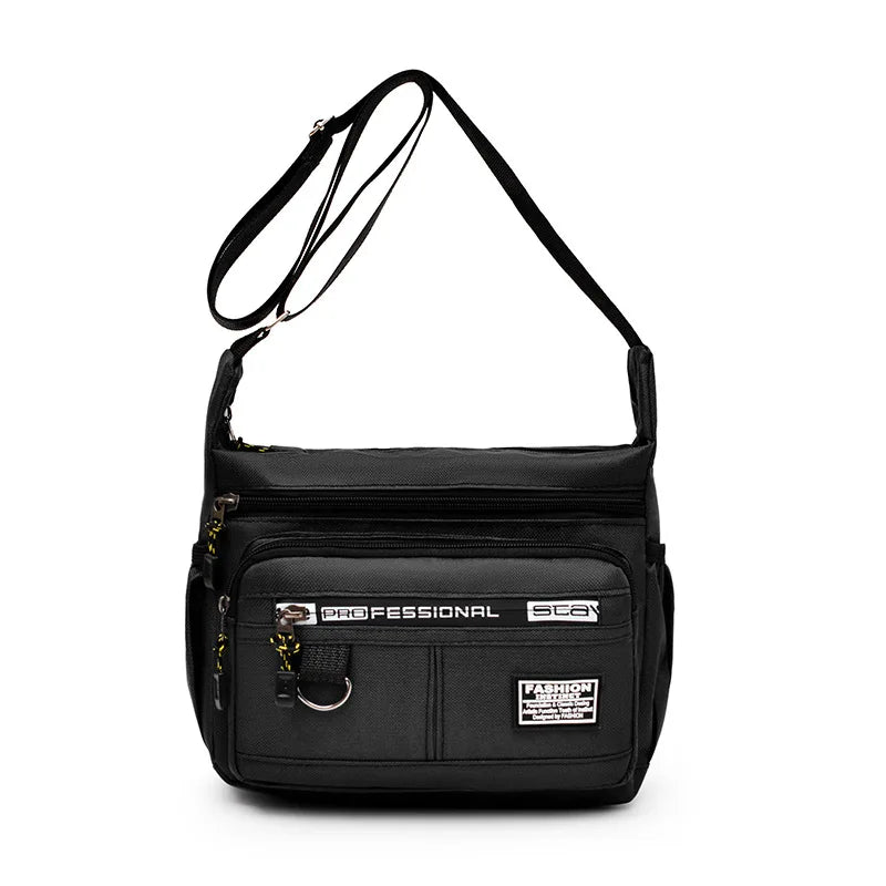 Men's Oxford Crossbody Bag – Large Capacity Multi-Pocket Shoulder Bag