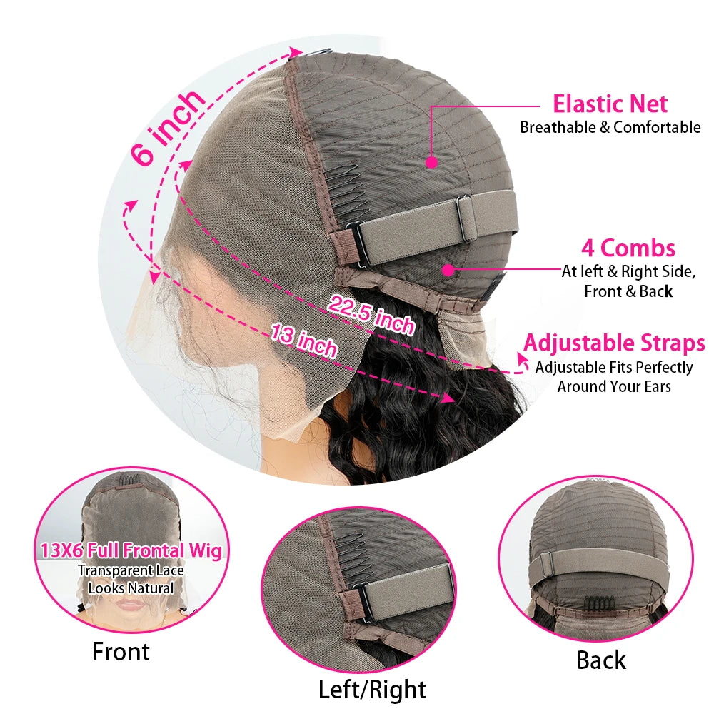 HD Lace Front Human Hair Wig – Body Wave 13x4 & 13x6 Chocolate Brown
