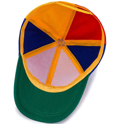Propeller Baseball Cap – Rainbow Colorblock Hat for Kids & Adults